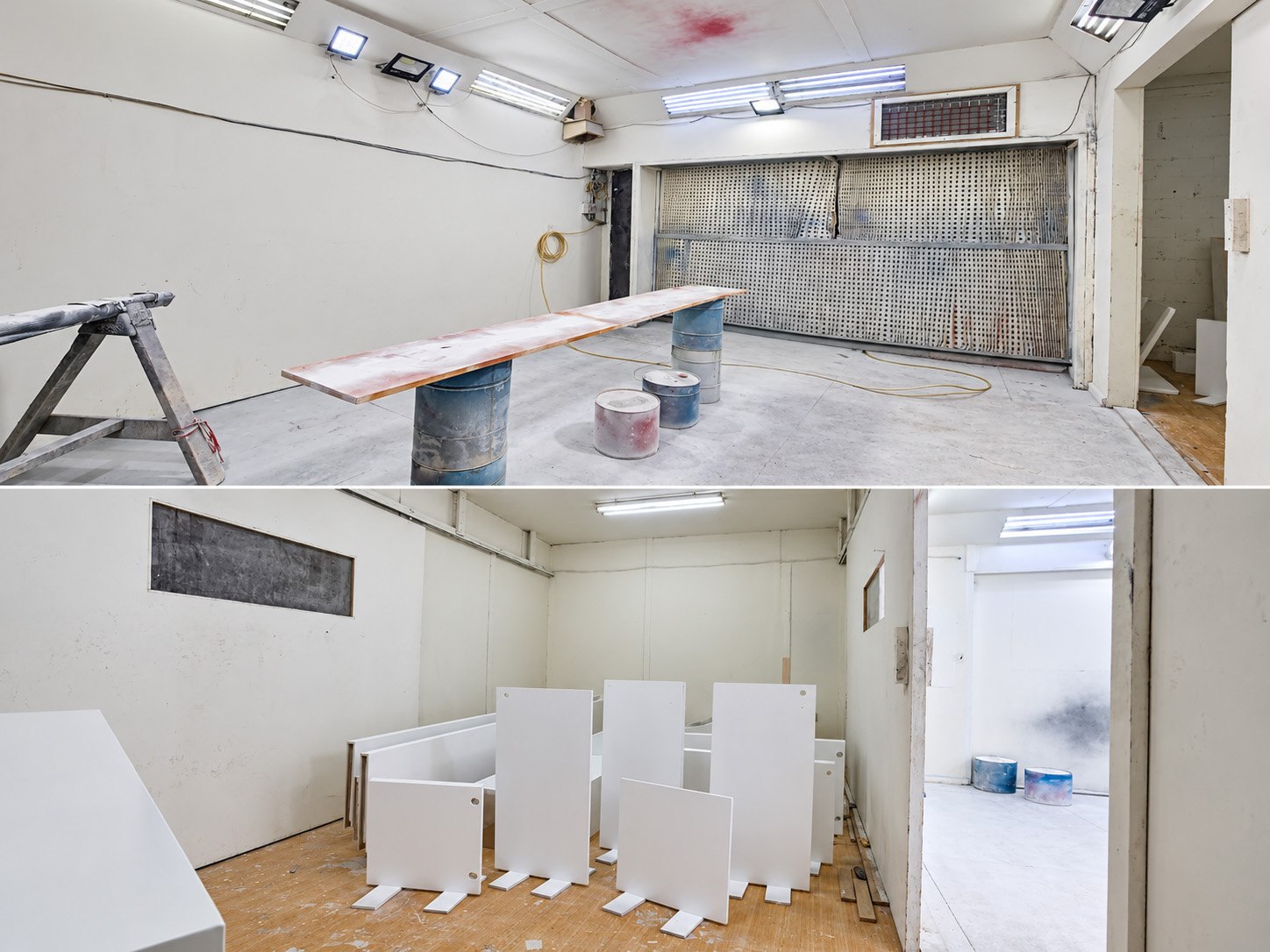 Spray painting booth